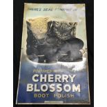 Vintage Advertising Cherry Blossom Tin Sign