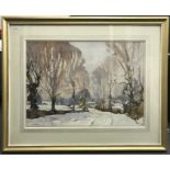 Jack Merriott Watercolour of a Winter Scene