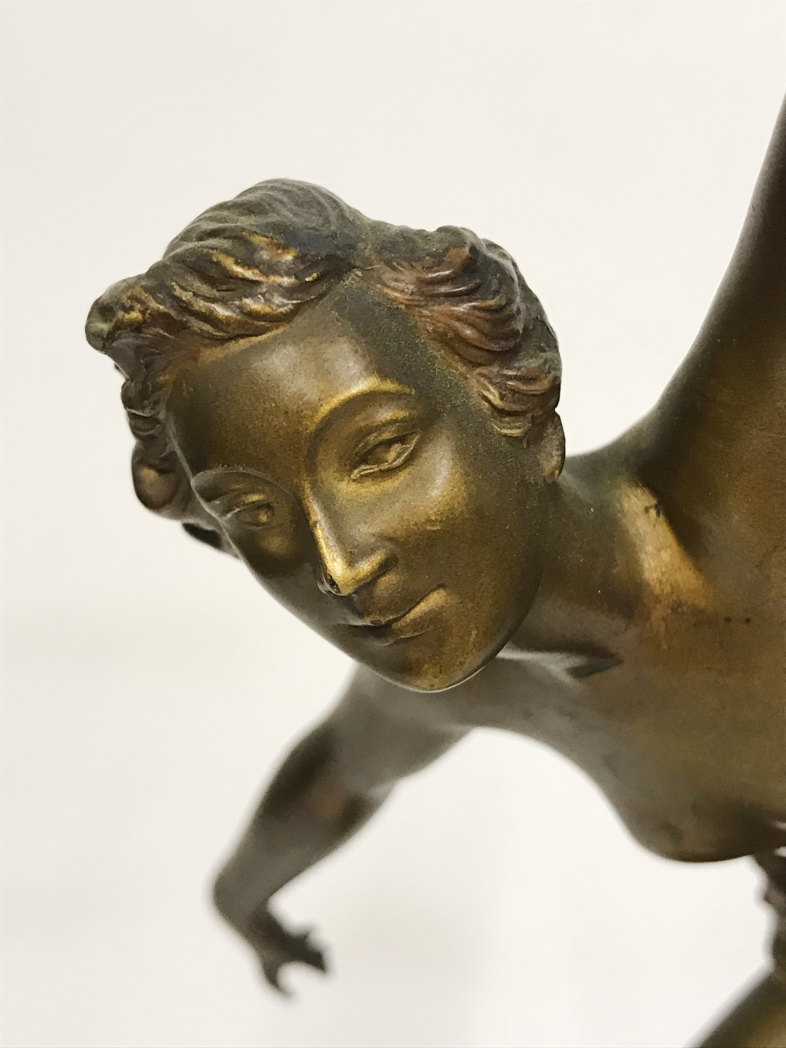 Art Deco Style Bronze Figurine of Nude Woman on marble base - Image 4 of 9