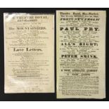 Two Playbills - New Theatre Royal Hay-Market 1822 & 1827