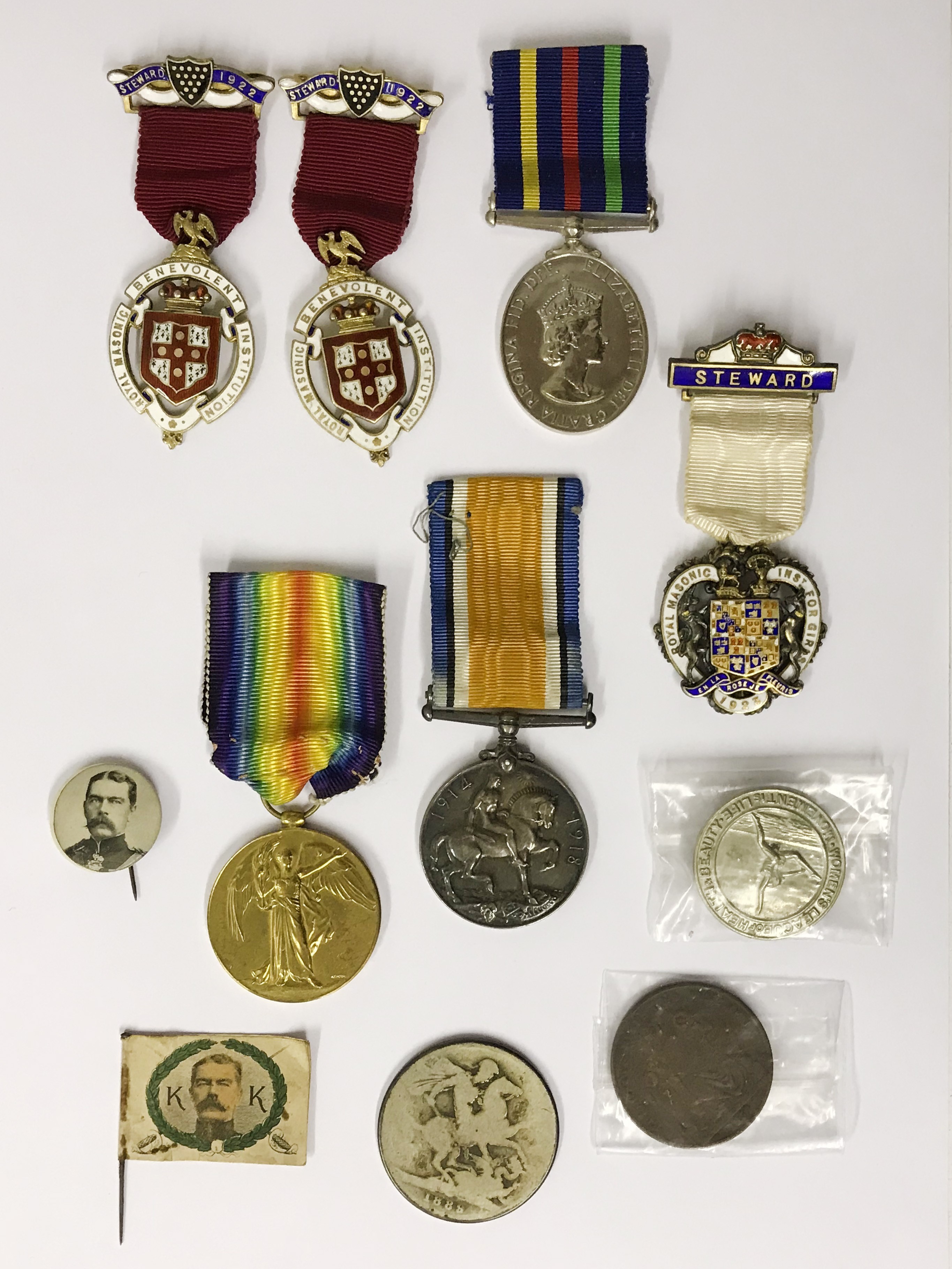 Small collection of Medals & coins