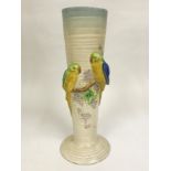 Art Deco Style Clarice Cliff Vase - Parrot