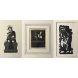 Eric Gill Woodcut Prints - The Good Shepherd + two similar