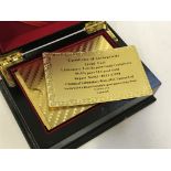 DECK OF 24ct GOLD FOIL PLATING PLASTIC PLAYING CARDS WITH COA