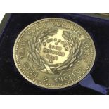 BOXED COBDEN CLUB LARGE SILVER MEDAL TO MARION PHILLIPS MELBOURNE UNIVERSITY 1902