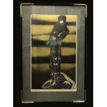 Modern Japanese Etching Silkscreen Print - Framed by Nishizawa Shizuo