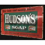 Hudson Soap Antique Enamel Sign