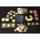 Small group of coins including silver