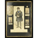 FRAMED PHOTO PRINT OF ACTOR CHARLES KEAN AS LOUIS XI