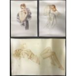 Three Large Prints of Nudes marked samples