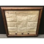 Large Framed Elizabethan Indenture