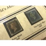 Penny Black / Blue & Red Stamp - Used