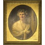 Frank (Francis) Owen Salisbury Oil on canvas laid to board “Portrait of a Lady wearing Pearls”