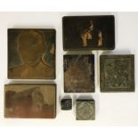 SMALL GROUP OF PRINTING PLATES TO INCLUDE GANDHI PORTRAIT
