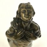 ART DECO COPPERED BRONZE FIGURE IN THE STYLE OF CHARLES SYKES