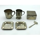 MIXED COLLECTION OF ANTIQUE SILVER ITEMS