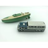 PRE-WAR HORNBY SPEED BOAT No.1 HAWK & A GREYHOUND SUPER SCENICRUISER