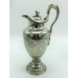 VICTORIAN SILVER WINE JUG HM & MADE BY E.J.W BERNARD 1846 LONDON - BOXED