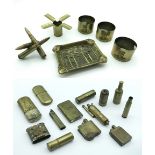 SMALL COLLECTION OF TRENCH ART ITEMS