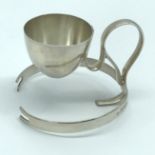 1911 HUKIN & HEATH HALLMARKED SILVER EGGCUP (POSSIBLY DESIGN OF DR.DRESSER)