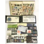 SMALL COLLECTION OF STAMPS IN ALBUMS, FIRST DAY COVERS & PRESENTATION PACKS