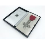 BOXED MOST EXCELLENT ORDER OF THE BRITISH EMPIRE MEDAL MBE MEDAL