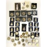 COLLECTION OF SOUVENIR COINS INCLUDING SOME SILVER & MEDAL RELATED TO CANAL ZONE