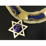 JUDAICA / JEWISH INTEREST COLLECTION OF GRAND ORDER OF THE SONS OF JACOB COLLARS / SASH WITH JEWELS