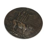 WWI DEATH PENNY PLAQUE MEDAL - JOHN MURPHY