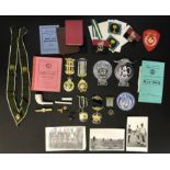 SMALL COLLECTION OF ROYAL ANTEDILUVIAN ORDER OF BUFFALOES (RAOB) EPHEMERA & MEDALS