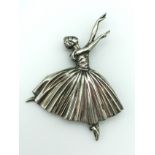 HALLMARKED SILVER BROOCH BALLERINA