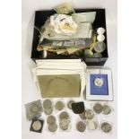 COLLECTION OF STAMPS, COINS & MEDALS