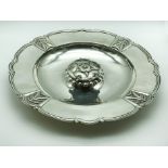 HALLMARKED SILVER TUDOR ROSE BOWL BY GOLDSMITHS & SILVERSMITHS