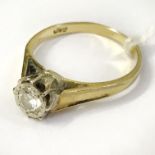 18 CARAT SINGLE DIAMOND GOLD RING