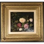 Attributed to Richard Crafton Green 1848. Oil on canvas. “Still Life of Roses”