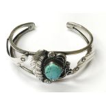 MORTY JOHNSON SILVER TURQUOISE BRACELET