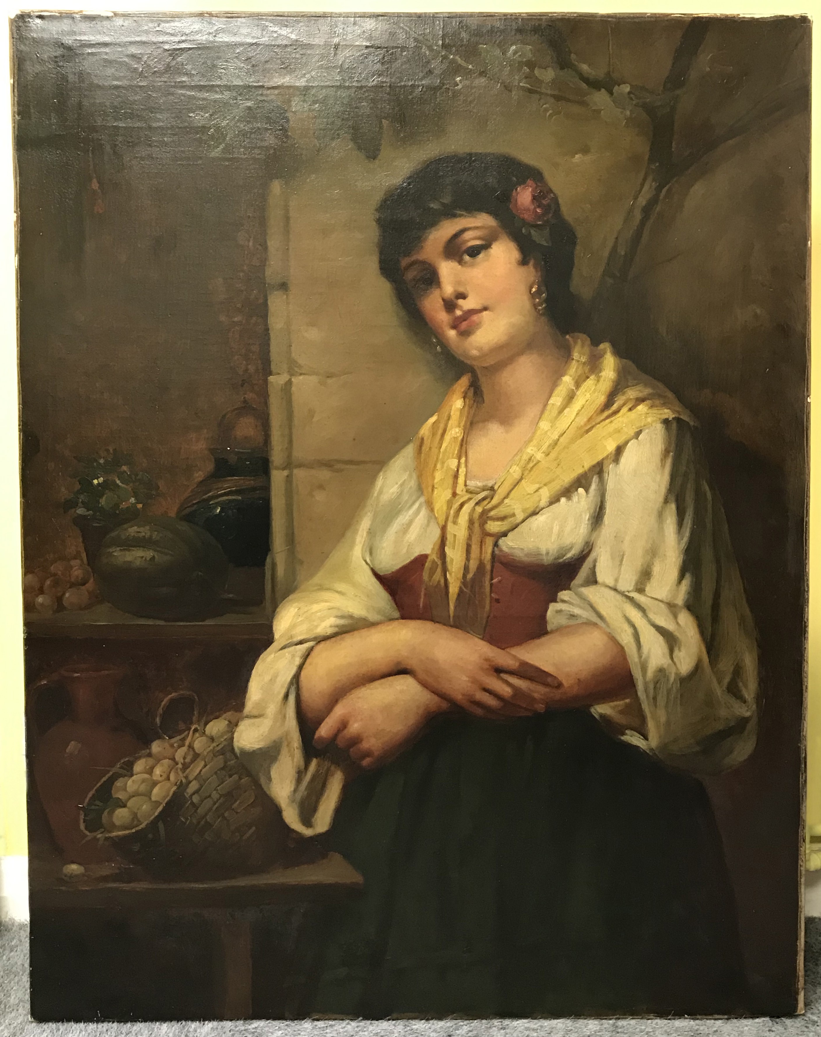 R H Craig fl1880s Scottish. Oil on canvas. “A Spanish Beauty”