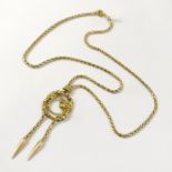 9 CARAT GOLD CHAIN CRAFTED INTO A KNOTTED PENDANT