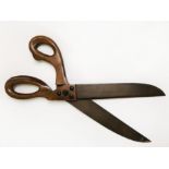 GIGANTIC DISPLAY WOODEN & METAL CEREMONIAL SCISSORS