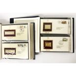 GOLDEN REPLICAS OF THE BRITISH STAMPS IN SIX ALBUMS