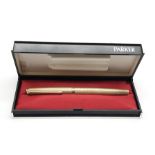 9 CARAT GOLD PARKER PEN BOXED