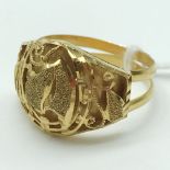 HIGH CARAT EGYPTIAN GOLD RING