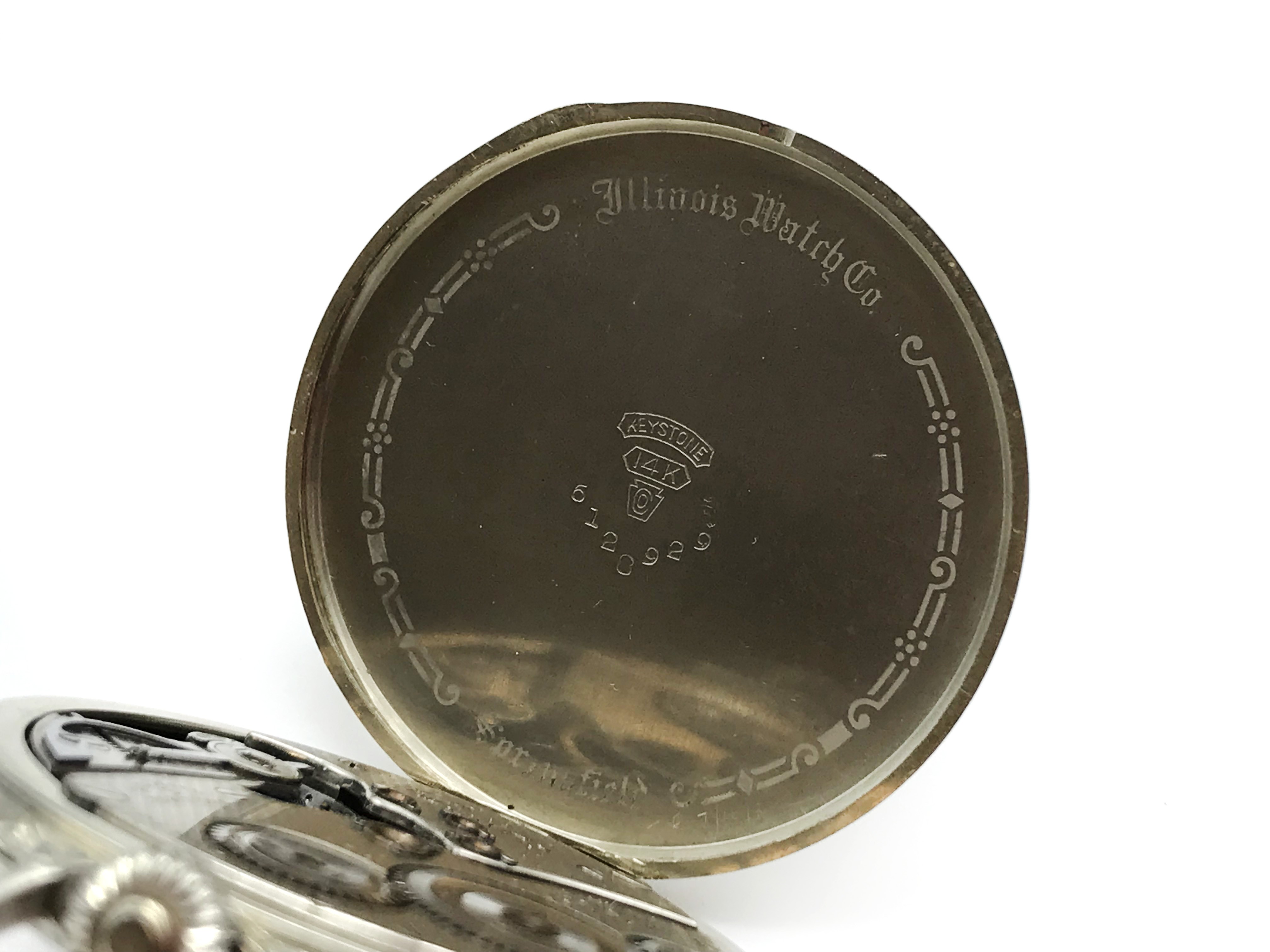 14 CARAT WHITE GOLD POCKET WATCH IN WORKING CONDITION - Image 10 of 10