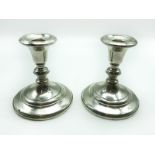 PAIR OF HALLMARKED STERLING SILVER CANDLESTICKS