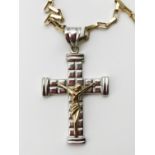 9 CARAT GOLD CROSS / CRUCIFIX AND 9 CARAT GOLD CHAIN