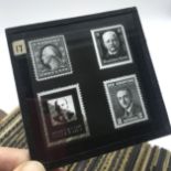 COLLECTION OF STAMPS RELATED GLASS LANTERN SLIDES - STANLEY GIBBONS