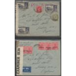 POSTAL HISTORY - INTERESTING LOT OF FOUR COVERS SEND FROM MALAYA, CEYLON, BAHRAIN TO SAME PERSON