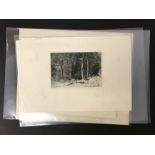 ASSORTED GROUP OF ETCHINGS & PRINTS SOME SIGNED