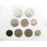 SMALL GROUP OF COINS INCLUDING SOME SILVER