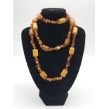 LARGE VINTAGE AMBER NECKLACE